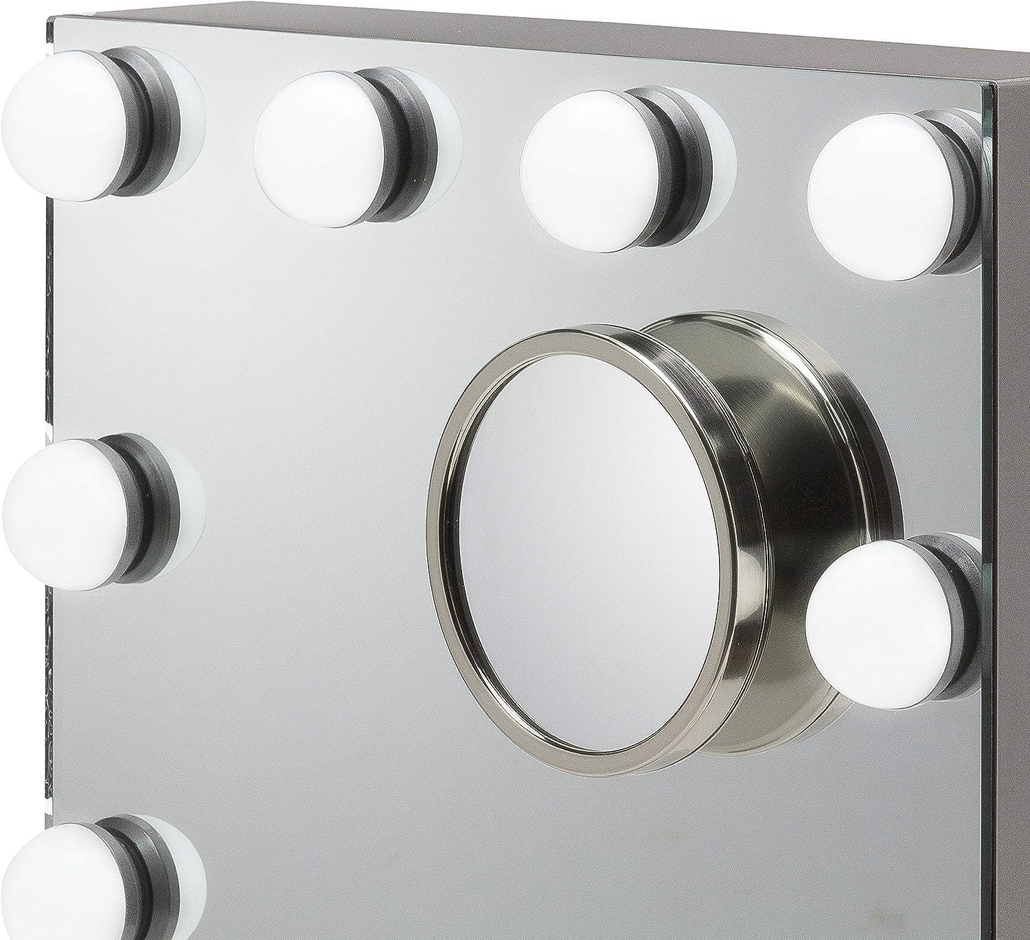 iHome Hollywood Vanity Mirror PRO with Bluetooth, Voice Control