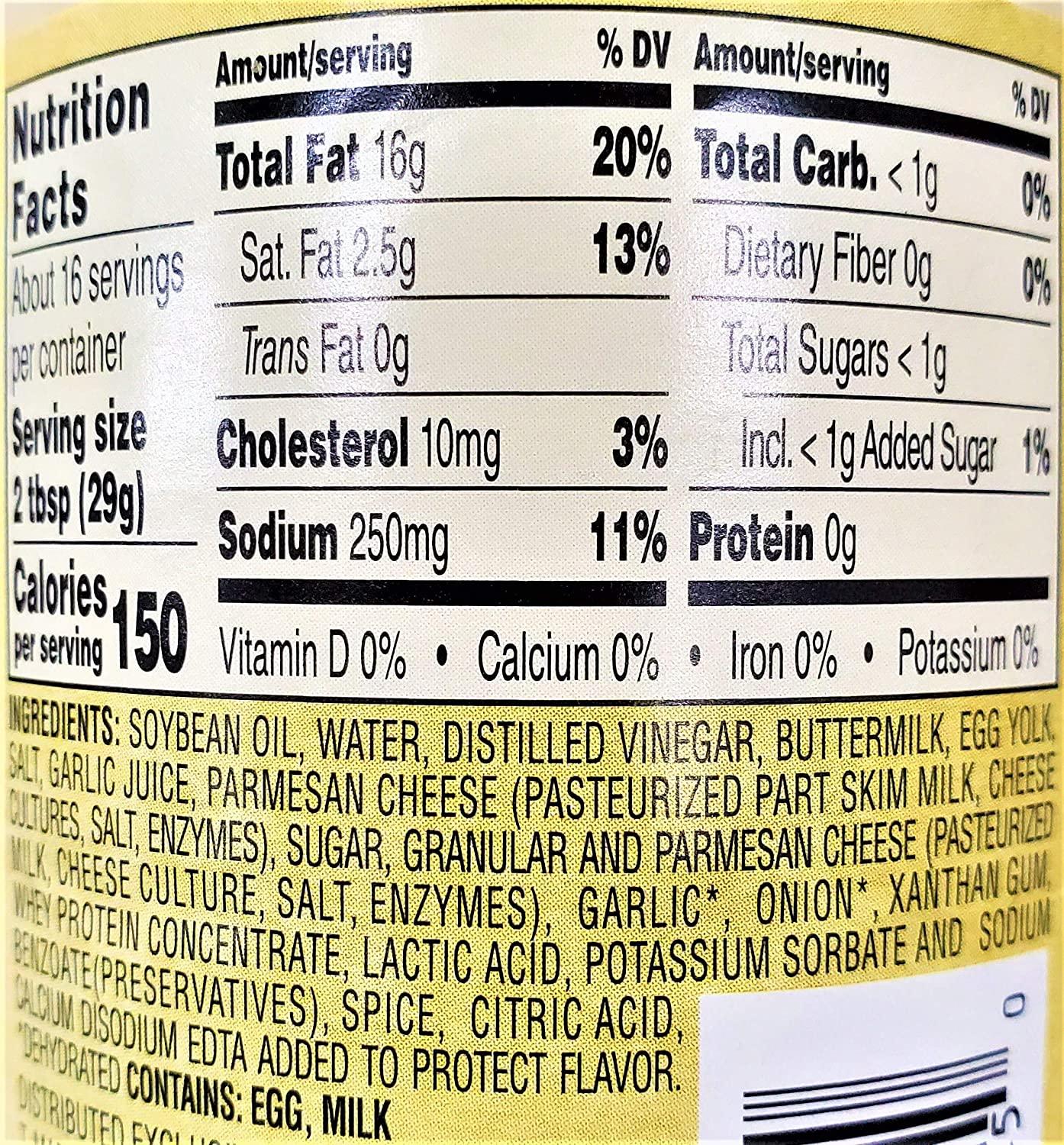 Olive Garden Parmesan Ranch Dressing 473mL, 2 Bottles 16 Fl ...