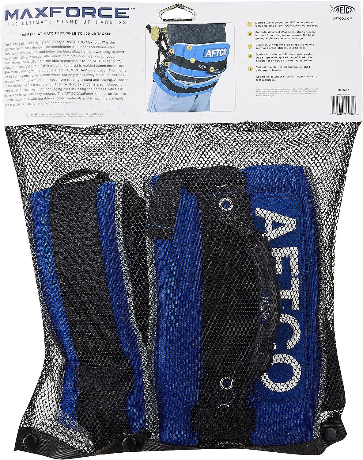 AFTCO HRNS1BLUE Max Force Harness Blue Premium Fishing Gear Buy