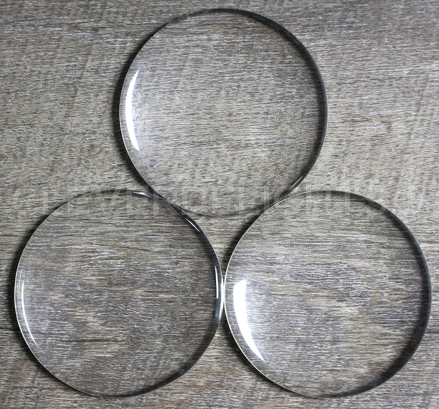 CleverDelights 2.5 Round Glass Cabochons - 5 Pack