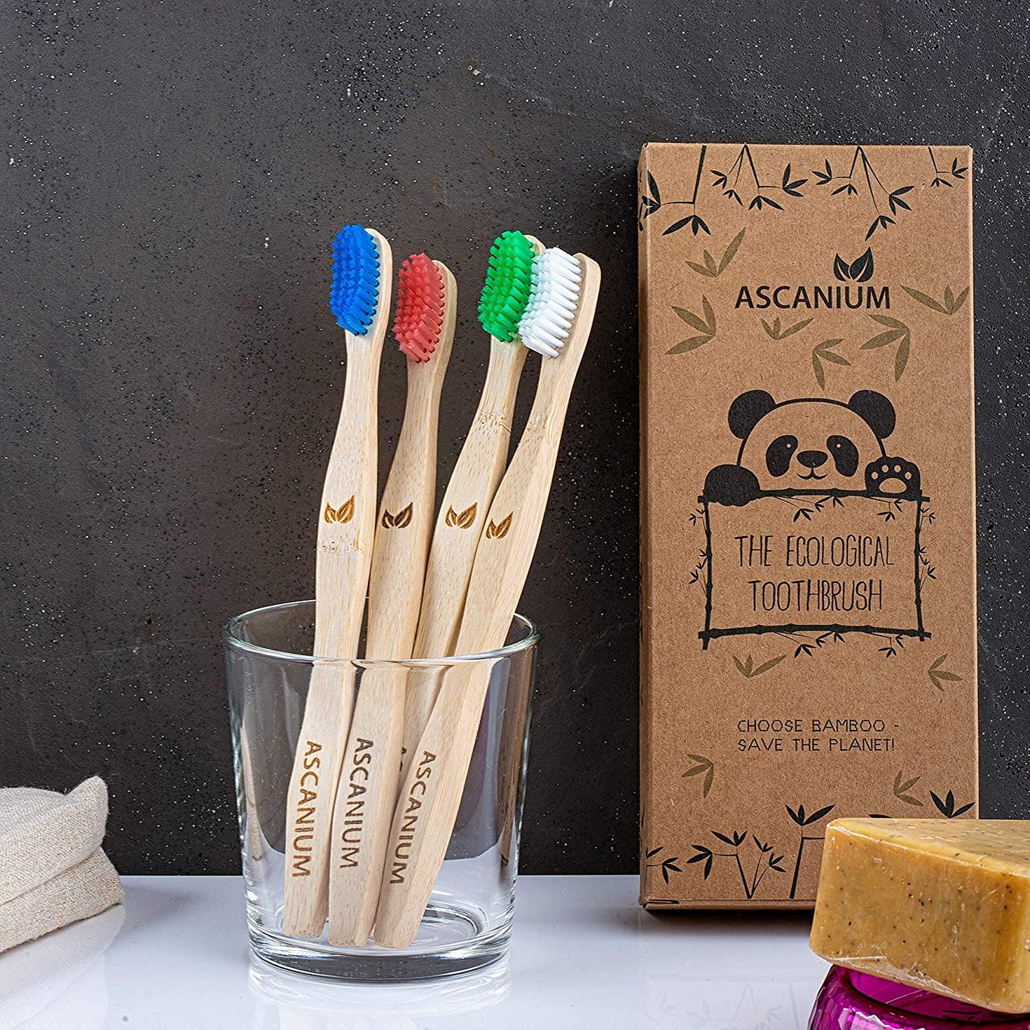 Bamboo Toothbrush Charcoal Biodegradable Wood Toothbrush EcoFriendly
