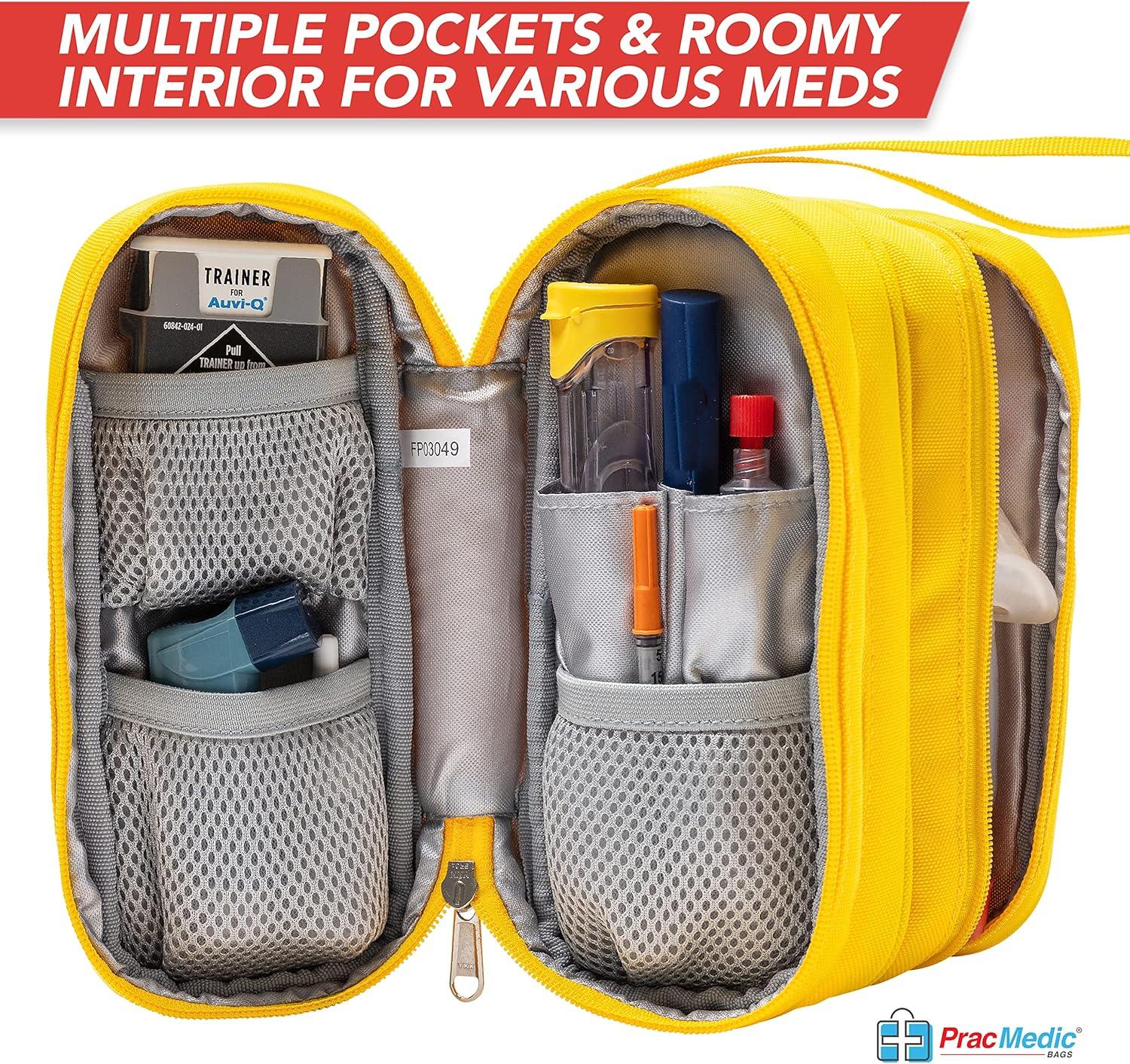 PracMedic Bags Epipen Carry Case Medicine Bag for Traveling 2 Tier