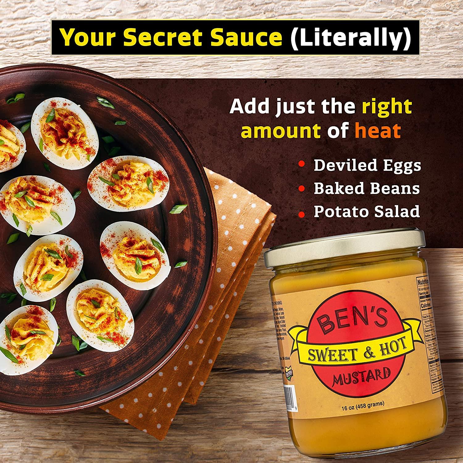 Ben's Sweet & Hot Mustard Spicy Mustard Dipping Sauce and Yellow