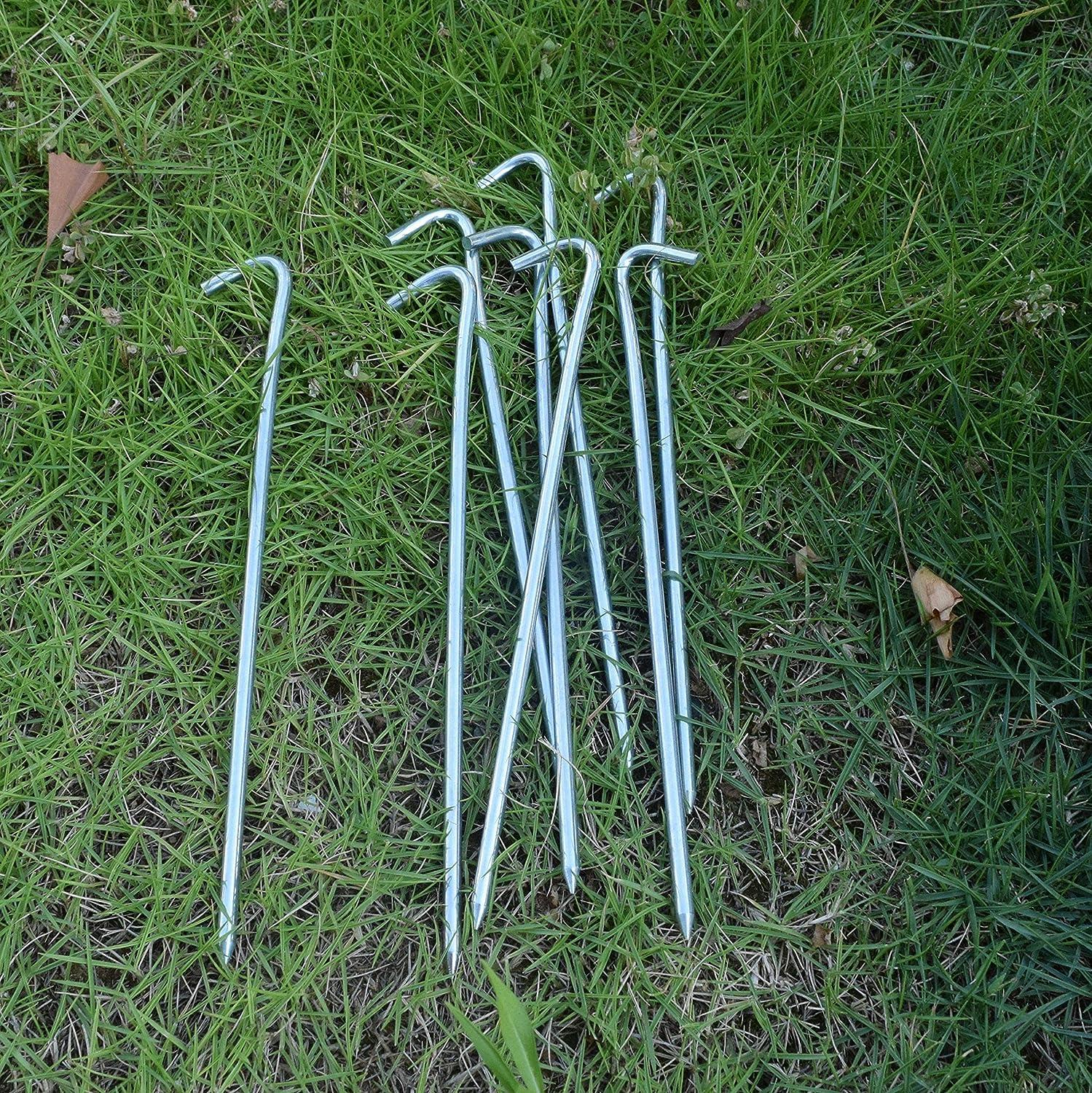MySit 9 Tent Stakes 30 Pack Heavy Duty Galvanized Metal Pegs for