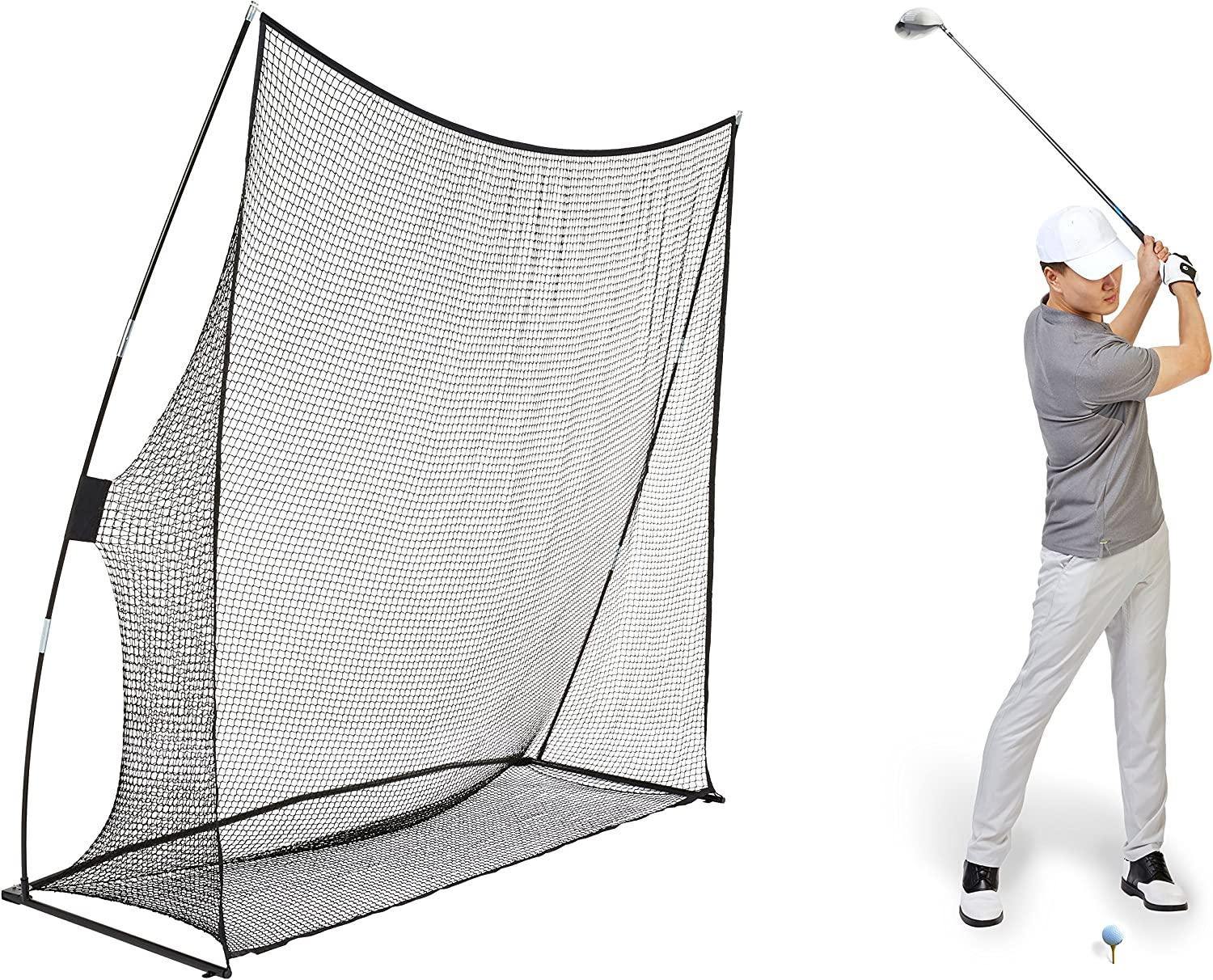 Amazon Basics Portable 8' x 8' Driving Practice Golf Net for OntheGo