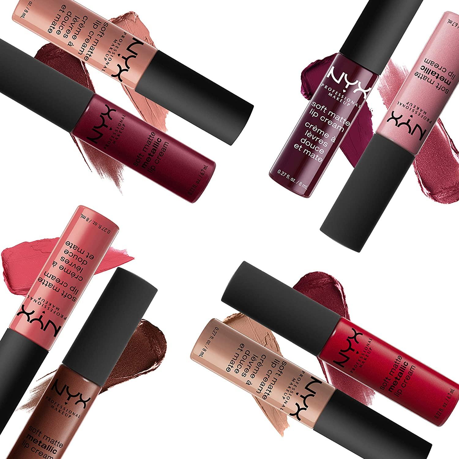 NYX 10Piece Soft Matte Lip Cream & Metallic Lipstick Set