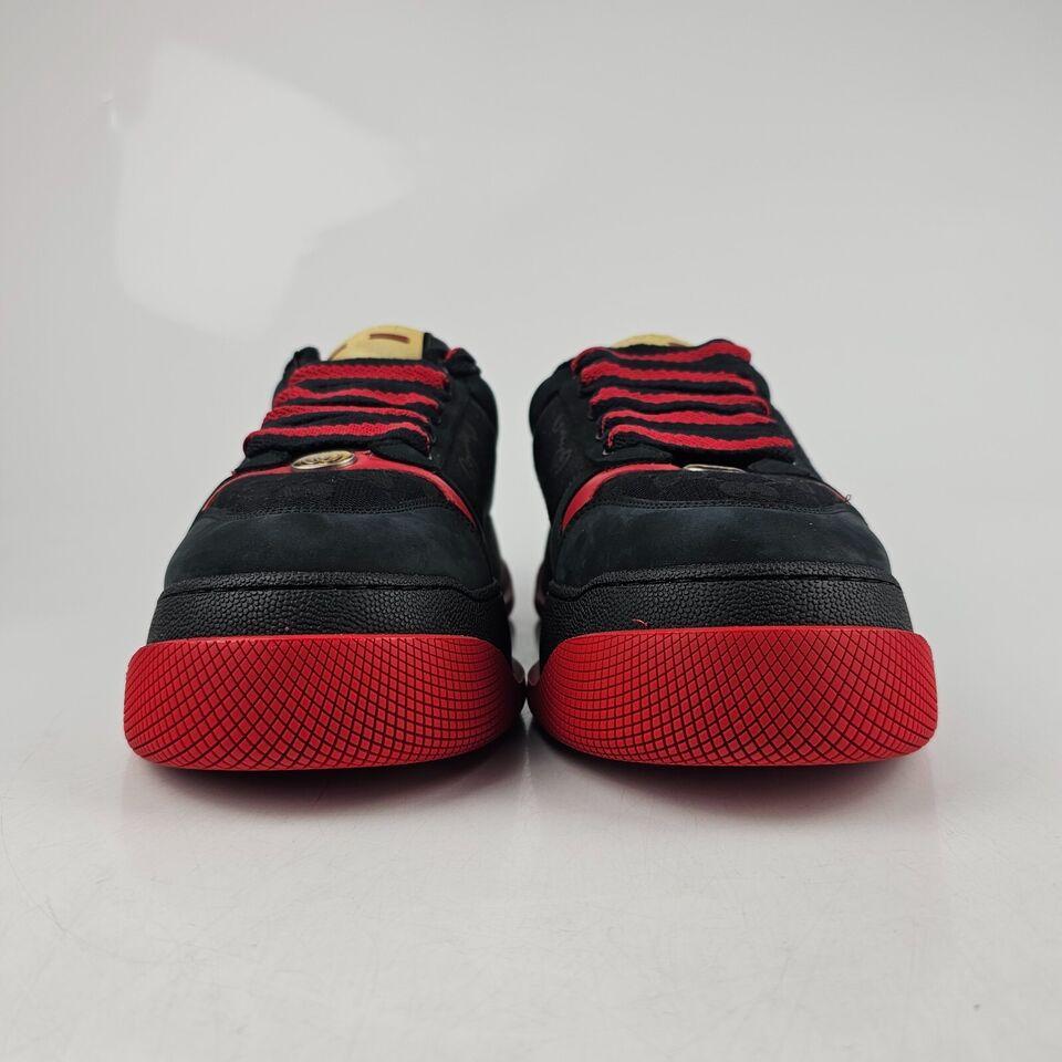 【完売必至】グッチ■DOUBLE SCREENER スニーカー Gucci Double Screener Men's Black/Red Sneakers - 8 | Buy Now