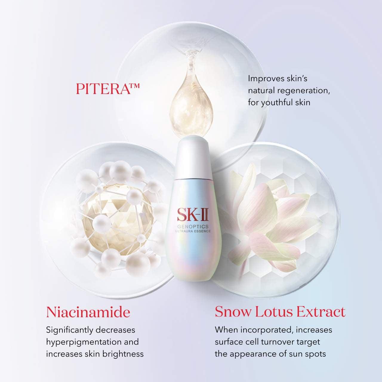 P.E. THE WHITE GHOST BOOSTER SERUM ×2 Shop SK-II GenOptics Ultraura Essence Serum - 1.7 oz / 50 ml