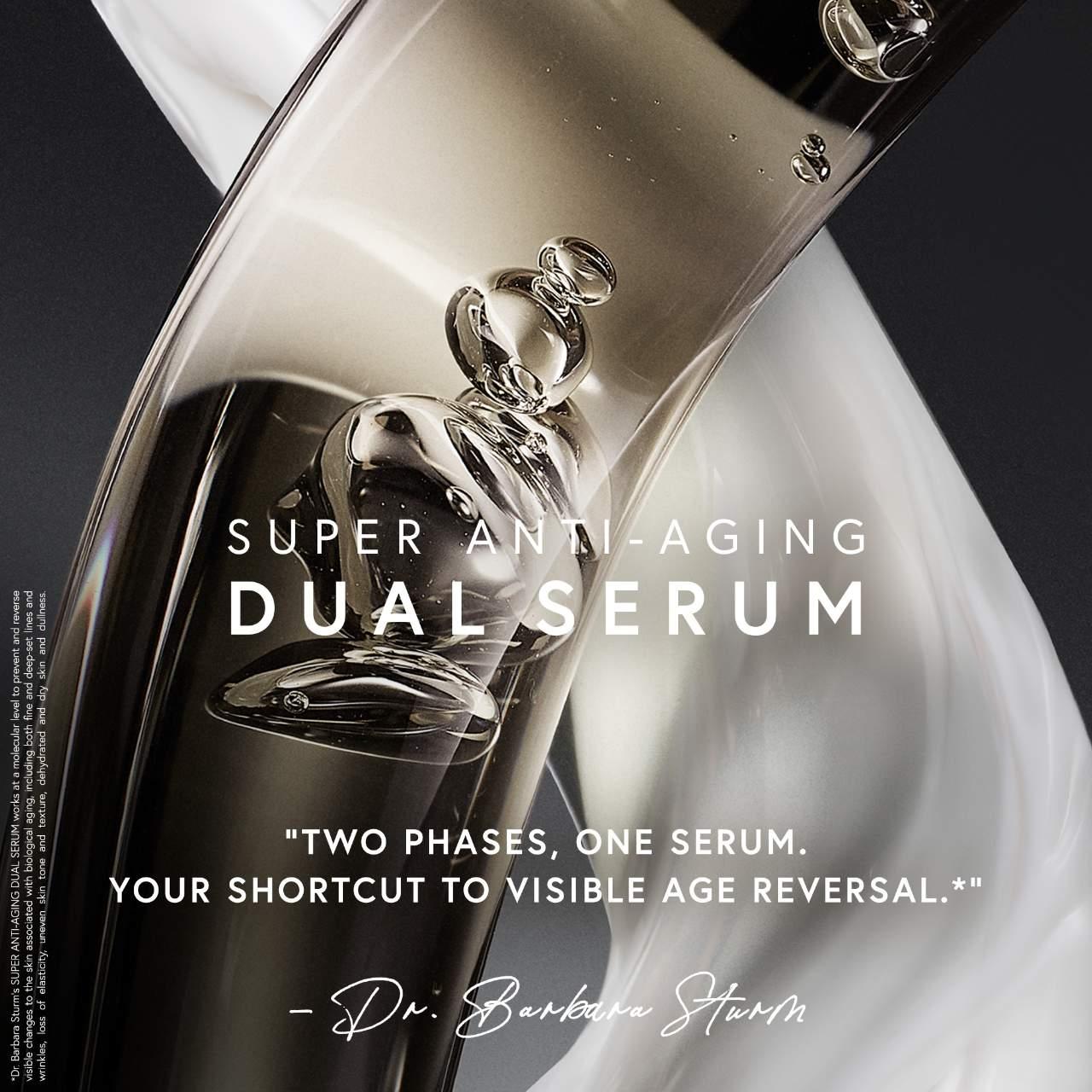 Shop Dr. Barbara Sturm Super Anti-Aging Dual Serum with Triple Hyaluronic  Acid Glutathione Skullcap + Ceramide-Peptide Complex - 1.69 oz / 50 ml  Online - Best Price & International Shipping | Buy