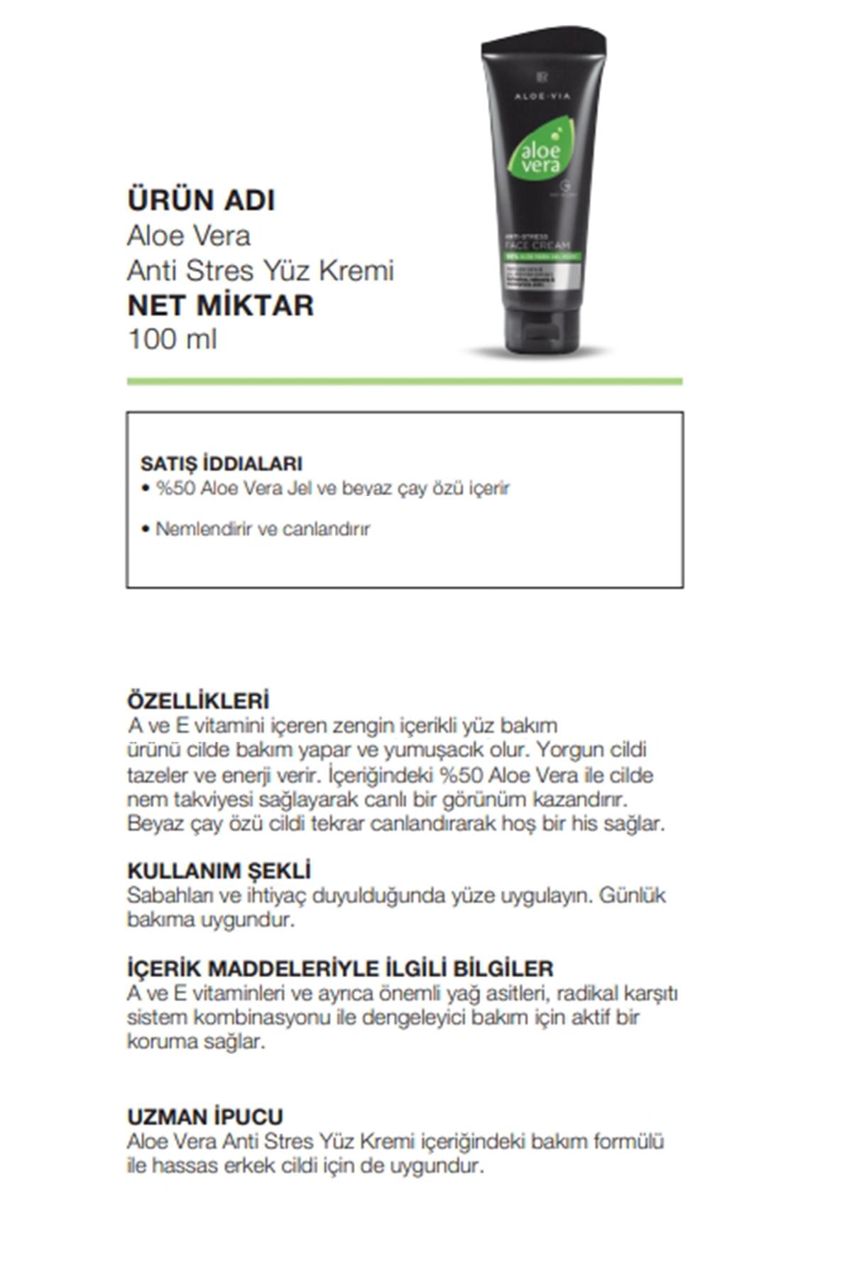 LR Aloe Via Aloe Vera Anti Stress Face Cream 2 Pack