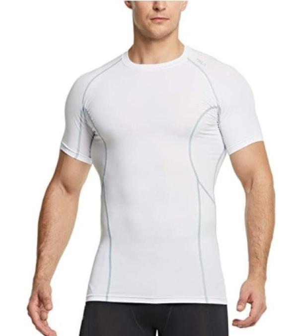 TSLA Men's Cool Dry Short Sleeve Compression Shirts
