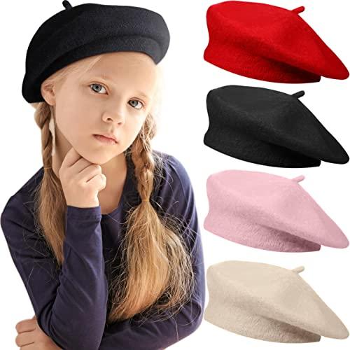 4 Pieces Toddler Wool Beret Set - Classic French Beret Hat  display picture 3
