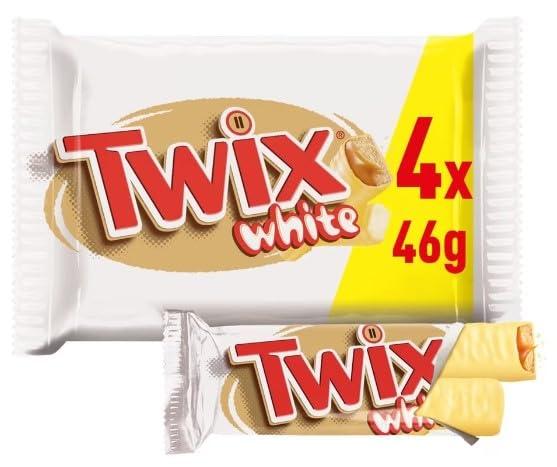 3 x Twix White Chocolate Biscuit Snack Bars Multipack Chocolate