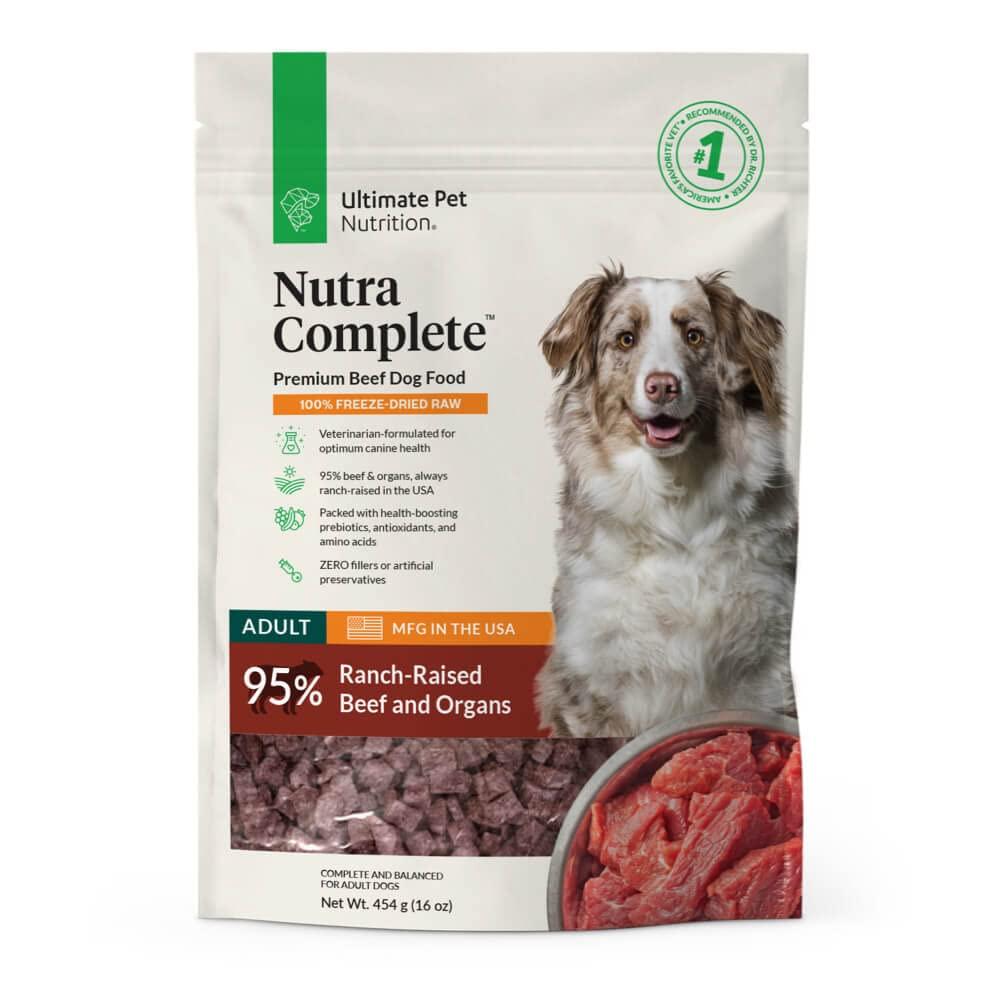 Ultimate Pet Nutrition Nutra Complete Raw Dog Food - Beef 1lb |  Veterinarian Formulated with Antioxidants, Prebiotics, Amino Acids | Buy  Now with Express International Delivery | GoSupps.com