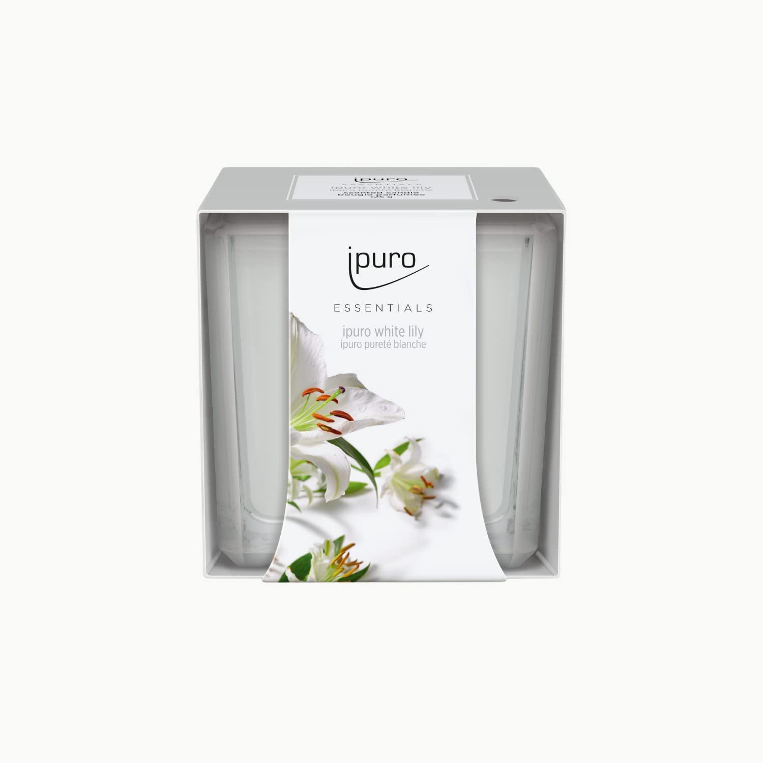 Ipuro - Decorative Ipuro White Lily fragrance candle - minimalist & puristic fragrance candles in the glass
