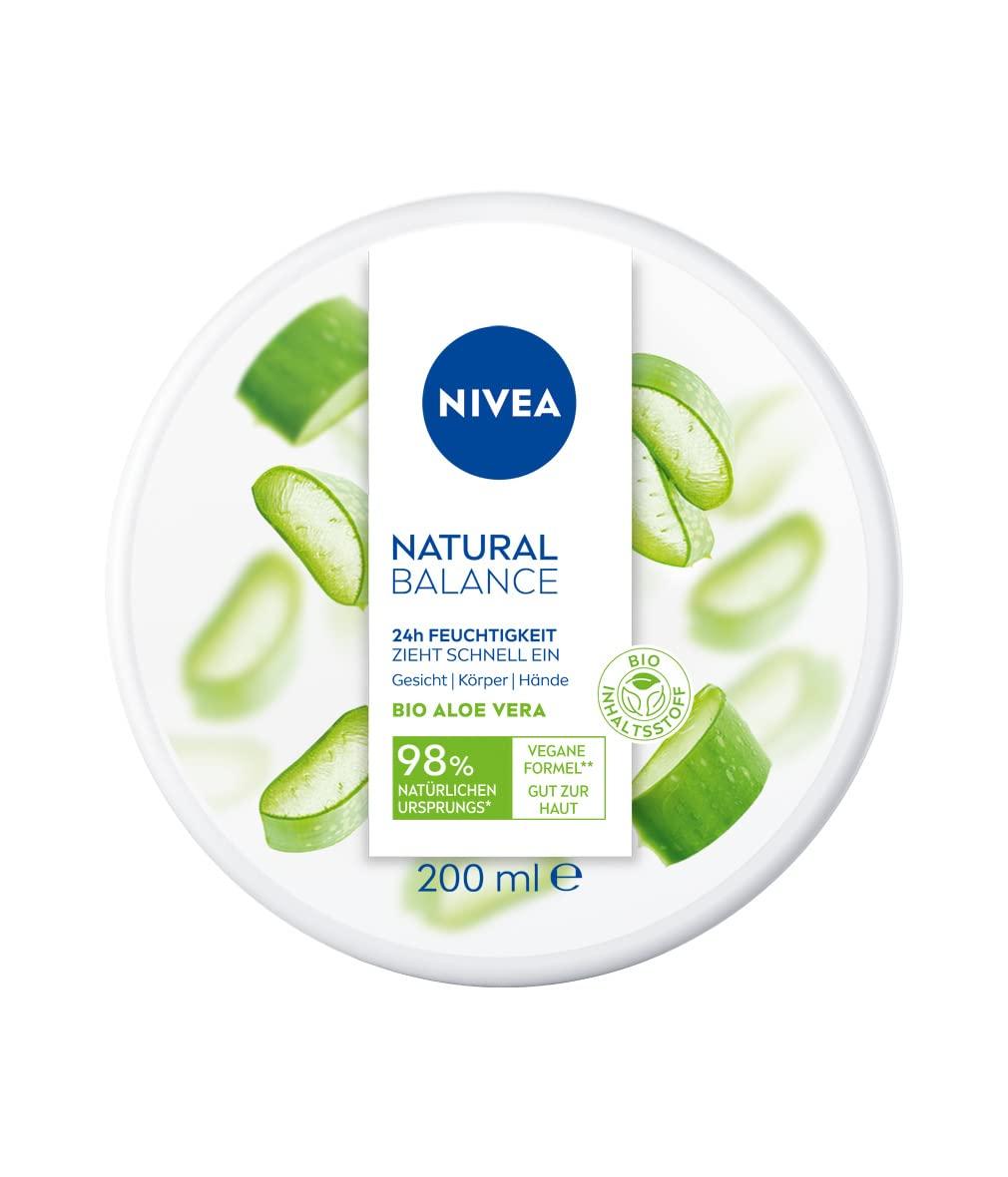 Nivea Natural Balance Aloe Vera All-Purpose Cream 200ml - Moisturizing  Vegan Cream for Face Body & Hands - Organic Aloe Vera | Buy Now with  Express International Delivery | GoSupps.com