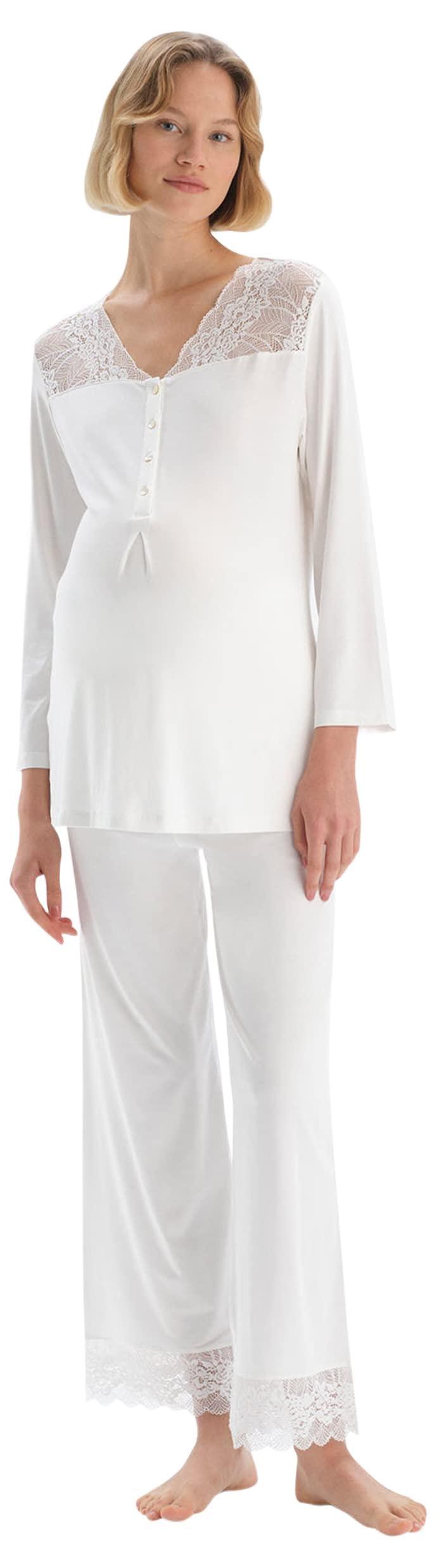 Dagi Damen Pyjama-Set Baby Pink – Weicher U-Ausschnitt Für Gemütliche Nächte