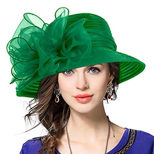 2883 Lady Derby Dress Church Cloche Hat Bow Bucket Wedding Bowler Hats Lady Derby Dress Church Cloche Hat Bow Bucket Wedding Bowler  main image 3