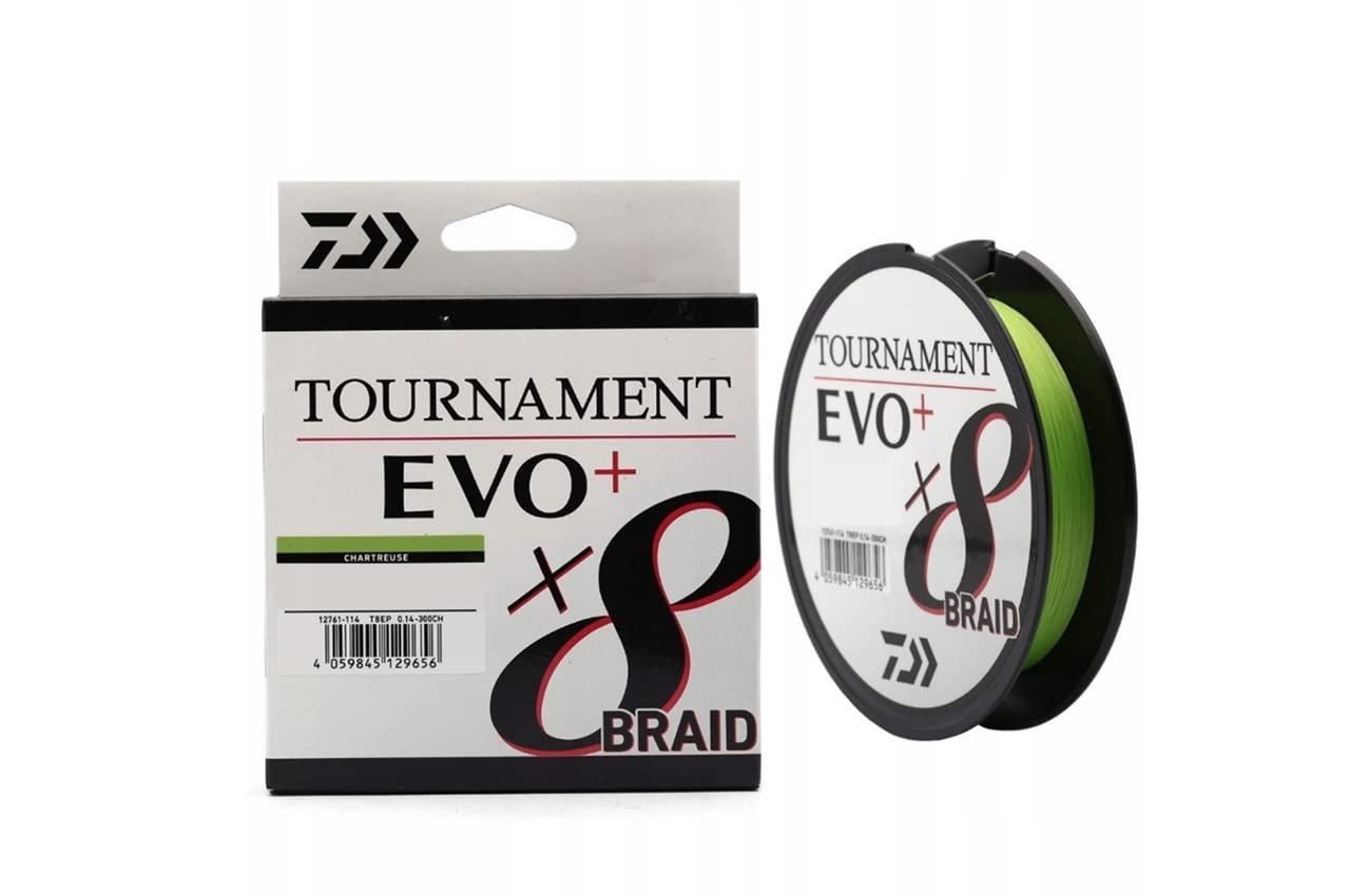Daiwa Tournament X8 Braid EVO+ 135m Chartreuse Fishing Line - 0.14