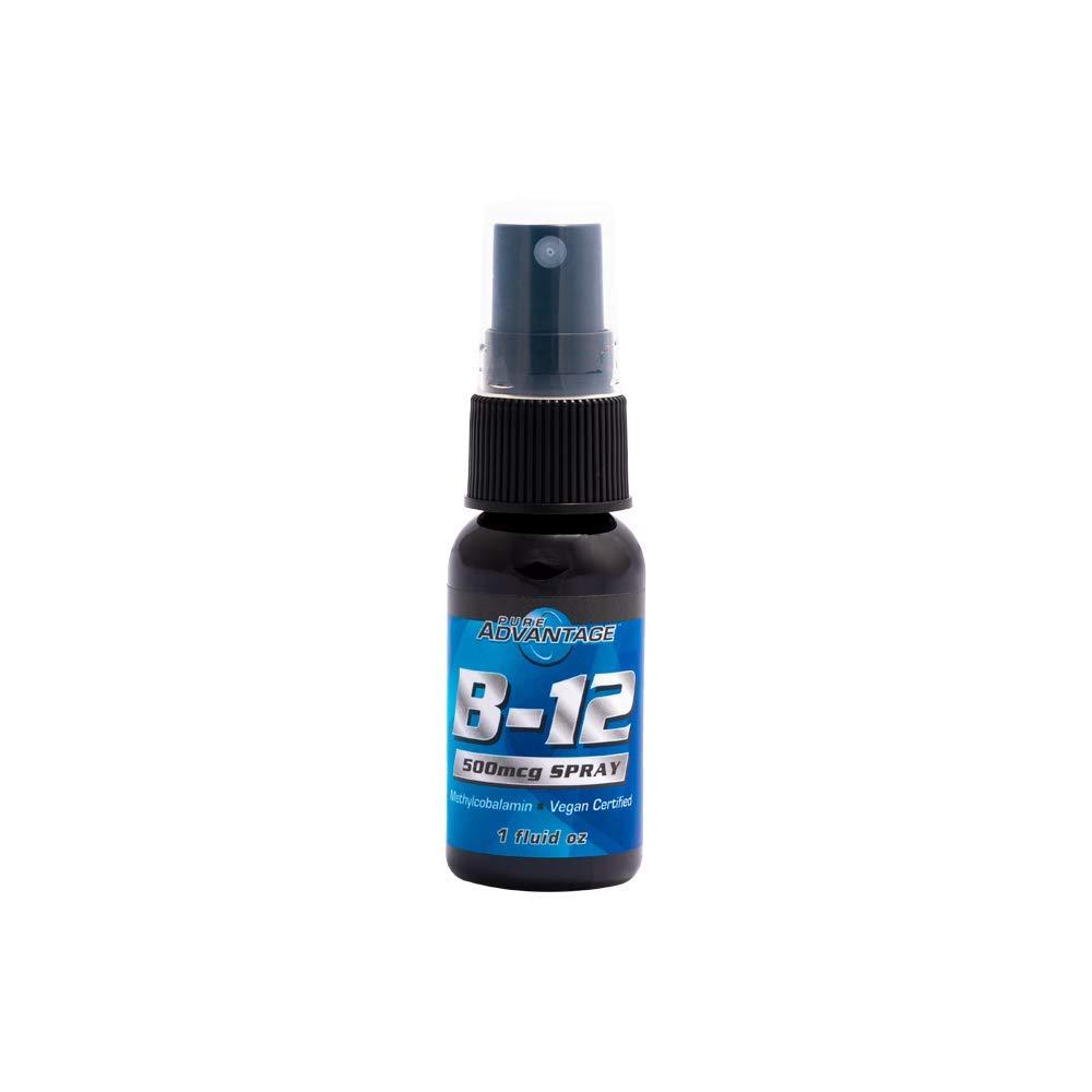 Pure B-12 Spray 500 mcg - Fast Absorption Energy Boost - 1 fl oz | Buy Now  with Express International Delivery | GoSupps.com