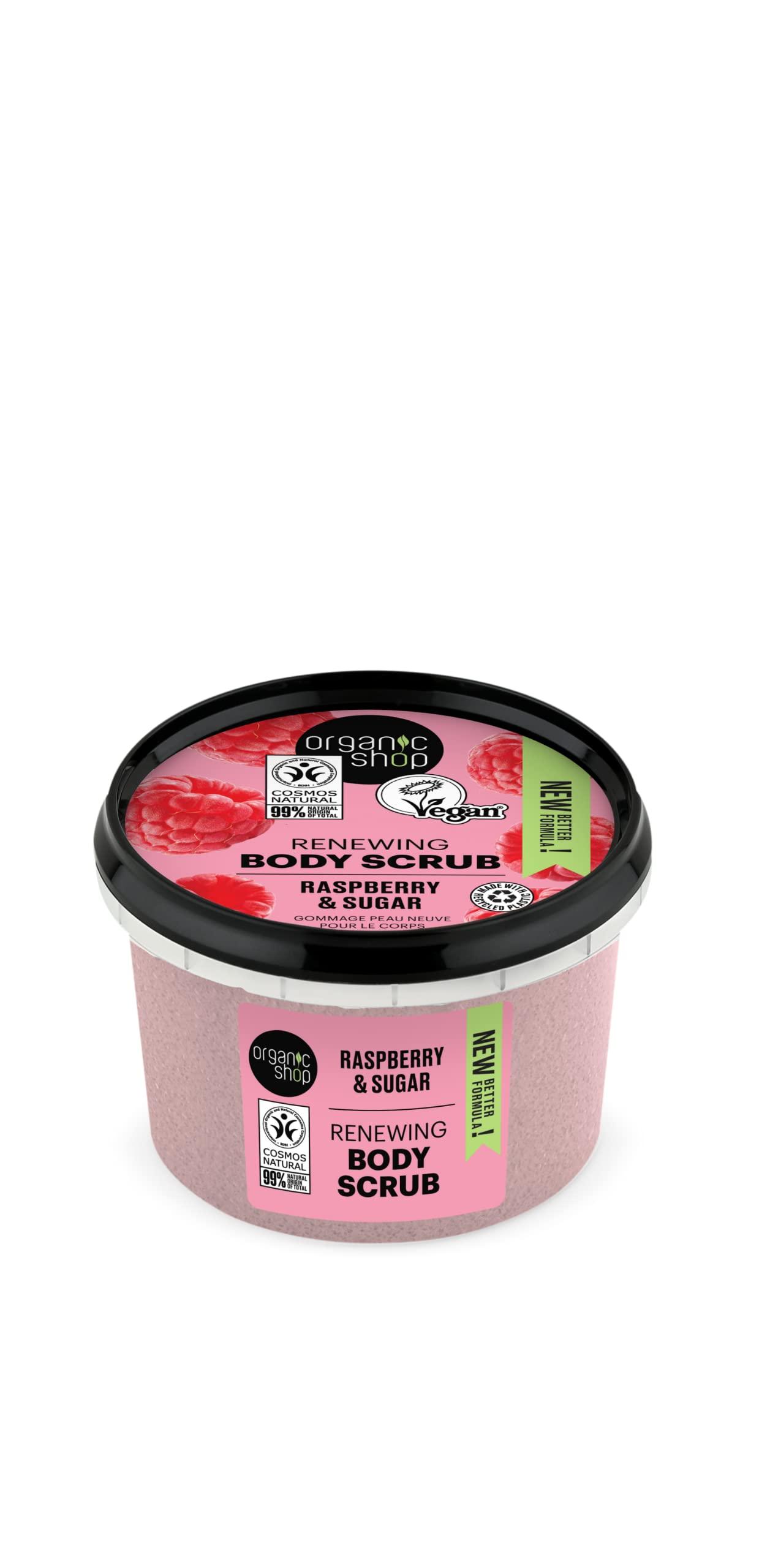 Soft Scrub Raspberry Organic Shop Raspberry Cream Body Scrub 250ml - Pack of 1 | Exfoliating ...