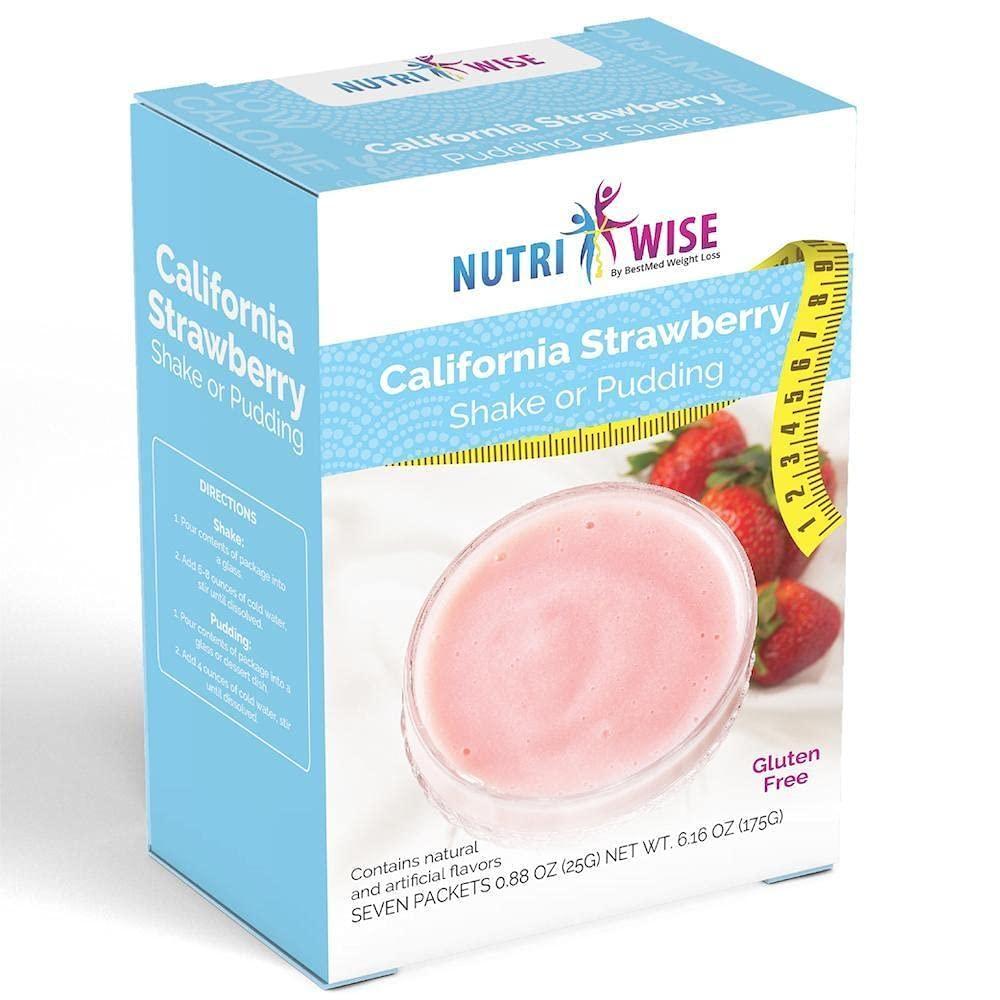 NutriWise Strawberry High Protein Diet Shake & Pudding - 7/Box | Fat ...