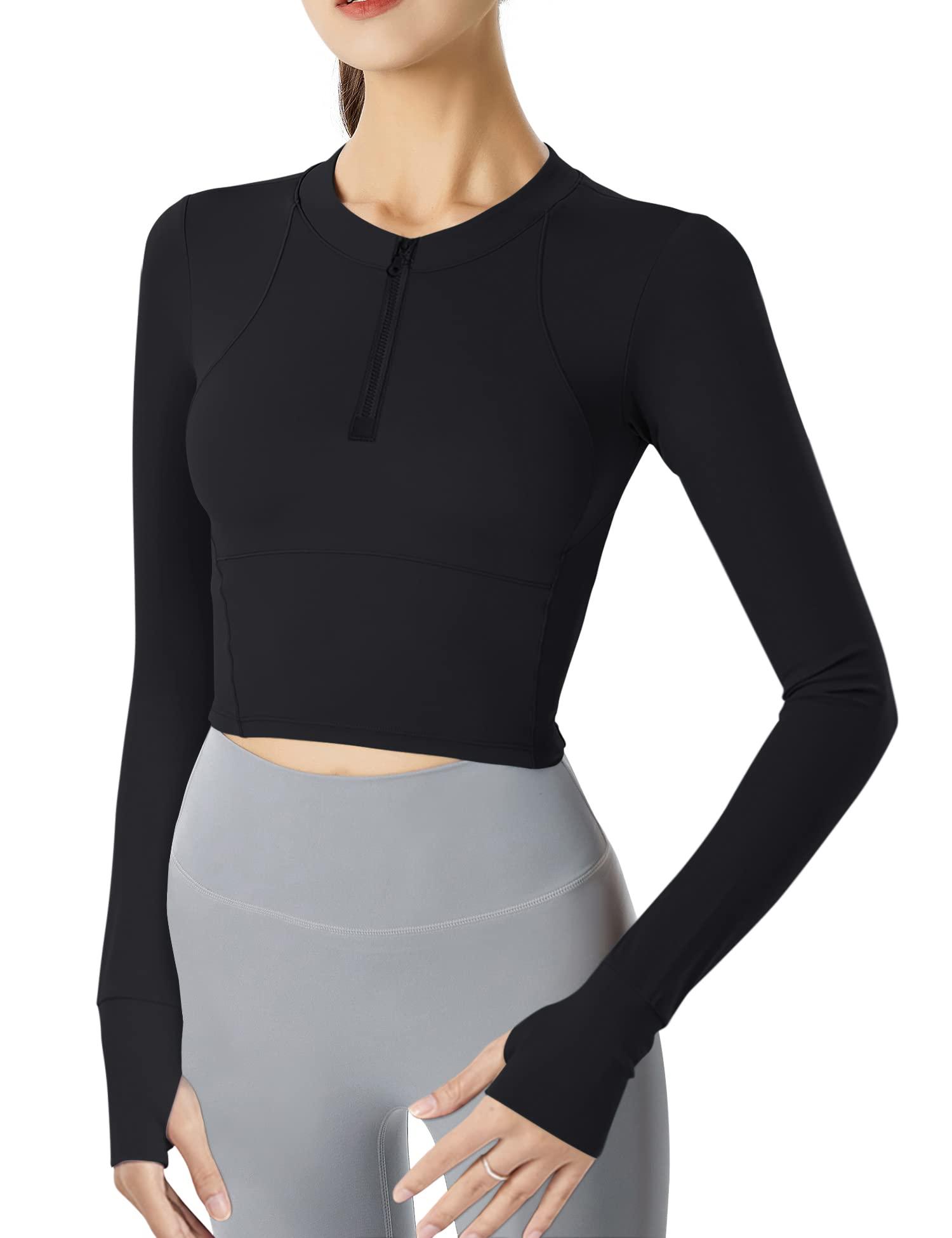 アウターその他 PLACE STUDIO Puff half-high neck two-way semi-crop s 4BUK309 ZHENWEI Women's Cropped Athletic Jacket - Black, Medium