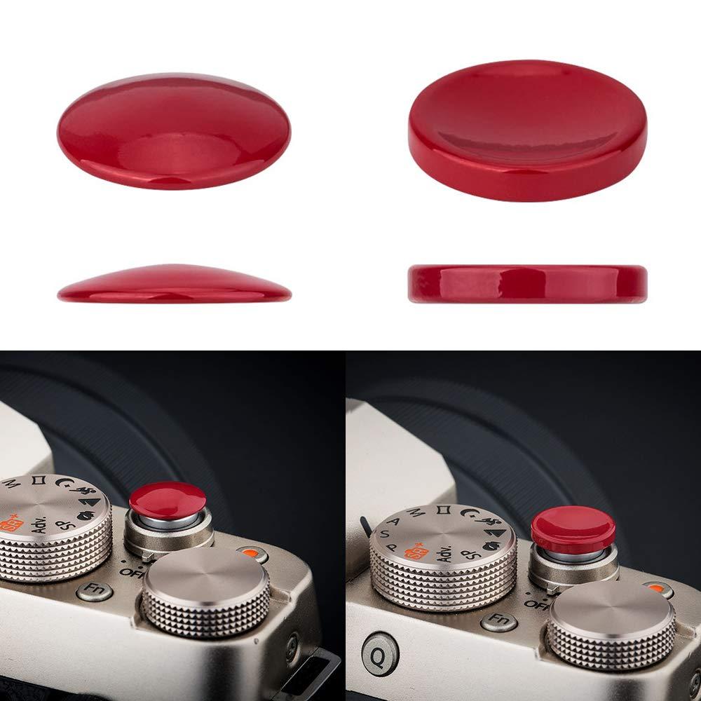 Camera Shutter Button Cap for Sony & Canon Dark Red - 2X Pack