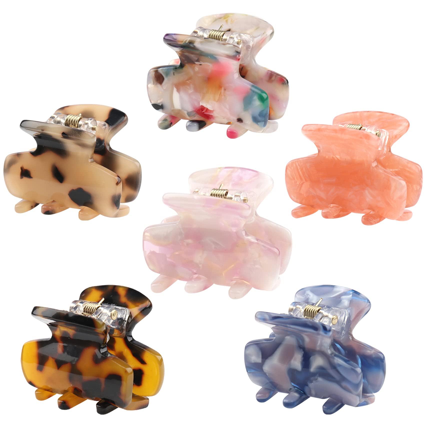 Acrylic Hair Clips Tortoise Leopard 12 Pcs Mini Claws Barrettes for Women Girls Funtopia Hair Claw Clips 6-Pack - 2.2 Inch Tortoise  main image 3