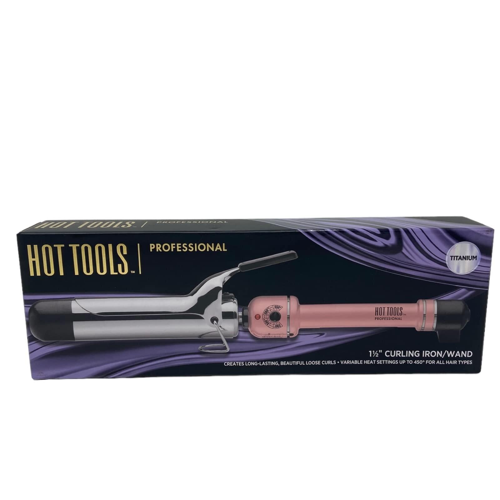 Pink Titanium Curling Iron Hot Tools Pink Flat Iron Buy Hot  display picture 2
