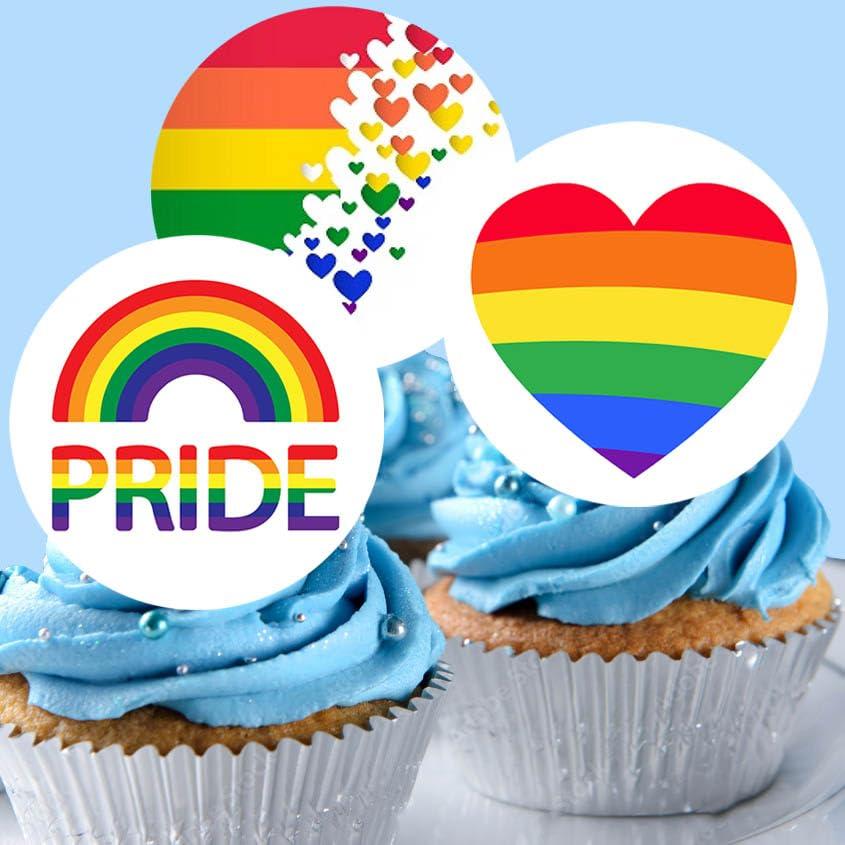 20 Stück Regenbogen Cupcake Topper – Pride Month Deko Für Kuchen, Cupcakes & Desserts