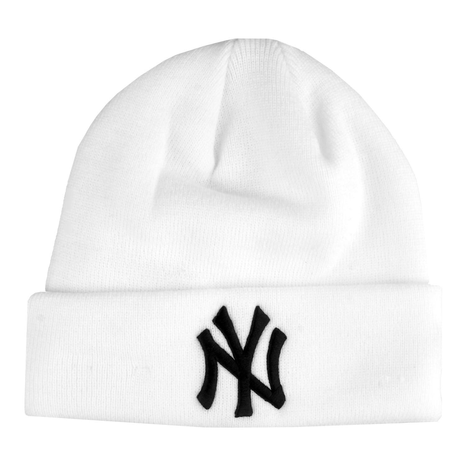 NOS Vtg Hip Hop New York Yankees Baseball Knit Winter Beanie Hat White Womens Double Pom NY Yankees Beanie Hat by New Era - 38,95 € main image 2