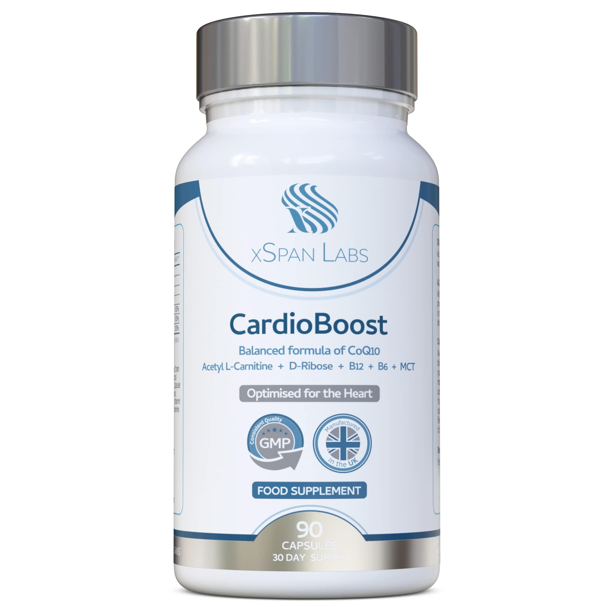 coq10 l carnitine d ribose and magnesium CardioBoost 90 Capsules - CoQ10, D-Ribose, Acetyl L-Carnitine, B Vitamins &  MCTs for Heart Health and Energy Support | Buy Now with Express  International Delivery