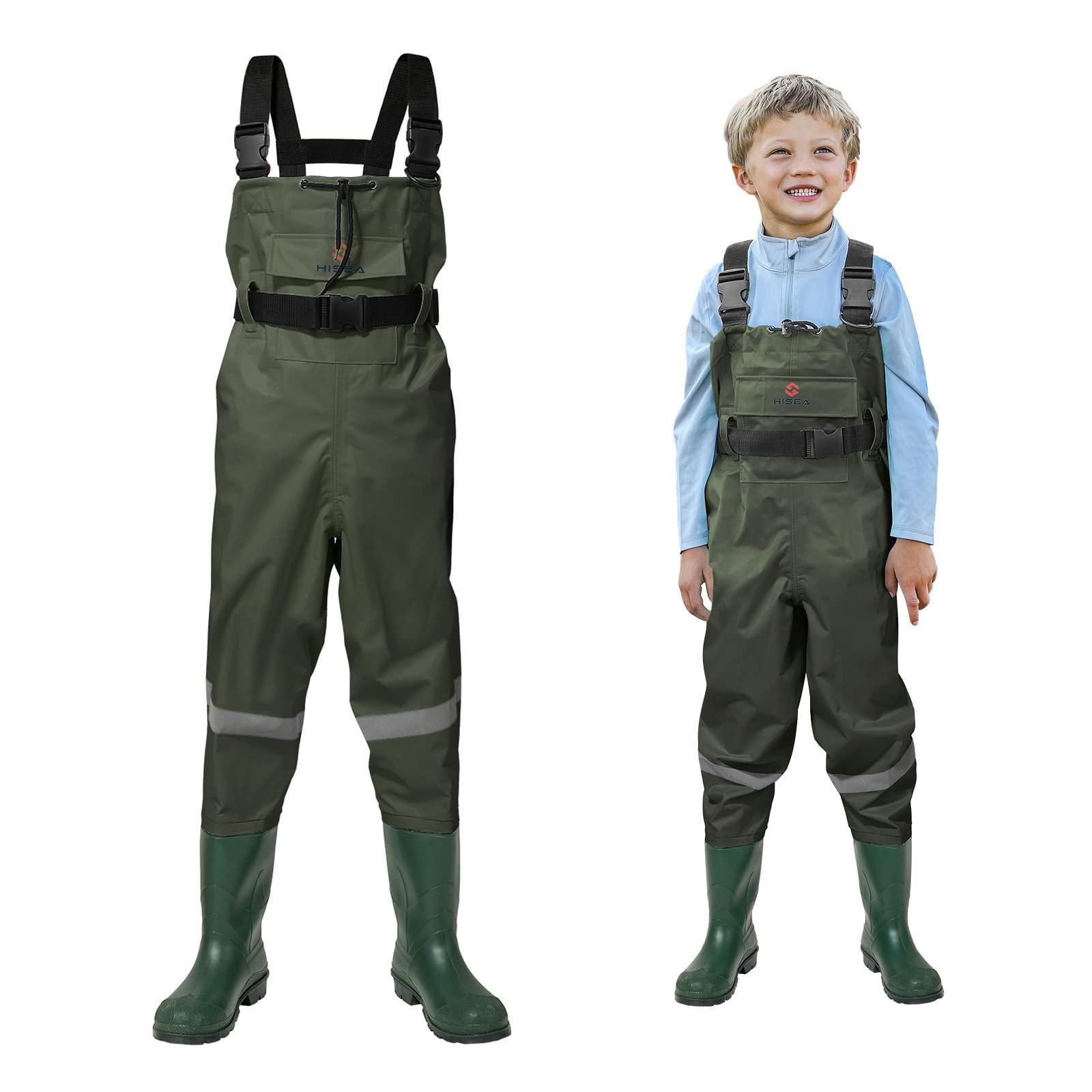 Kids Chest Waders For Toddler & Children Neoprene Youth Duck Hunting Waders For Kids Boys Girls With Insulated Boots - Sports & Outdoors