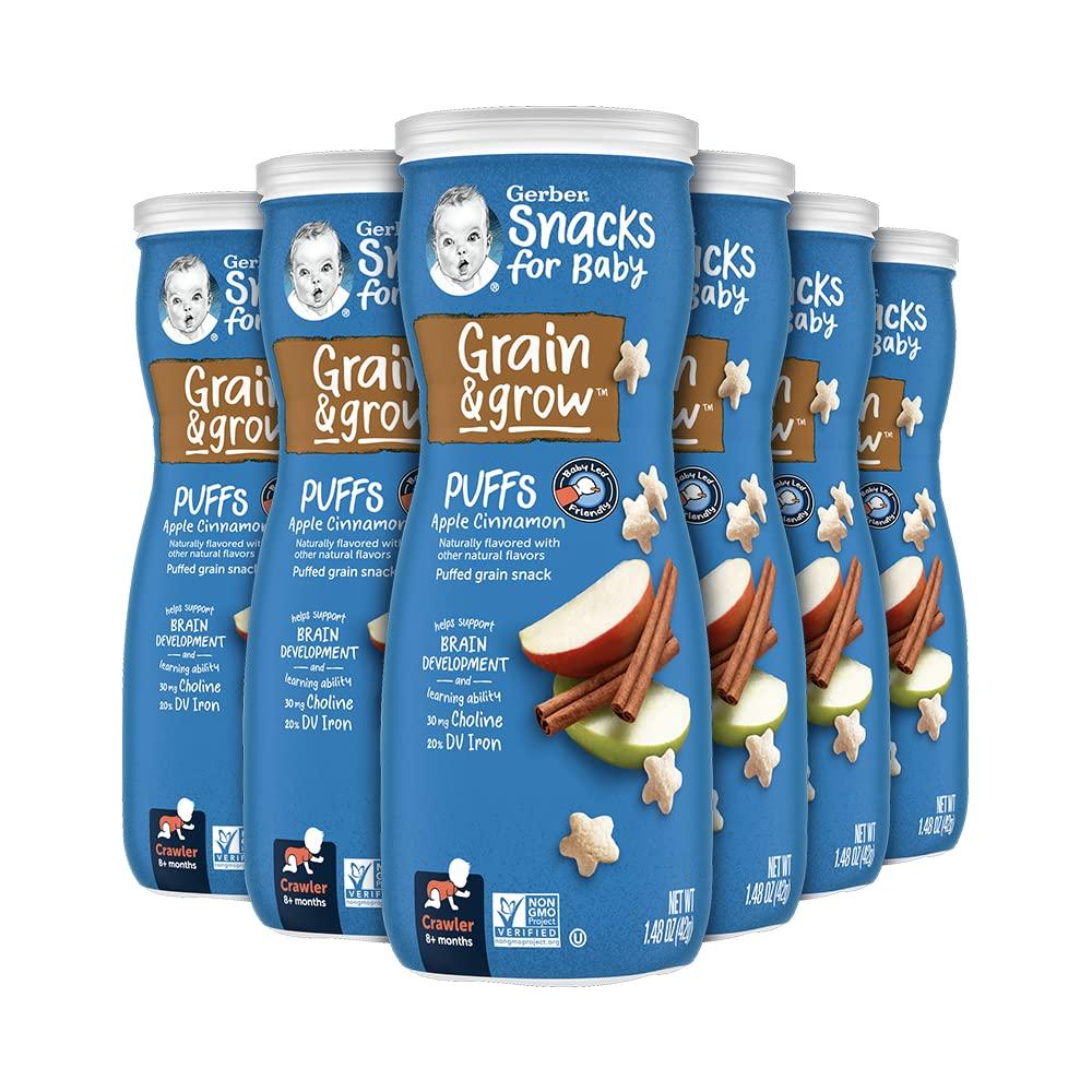apple cinnamon gerber baby food puffs