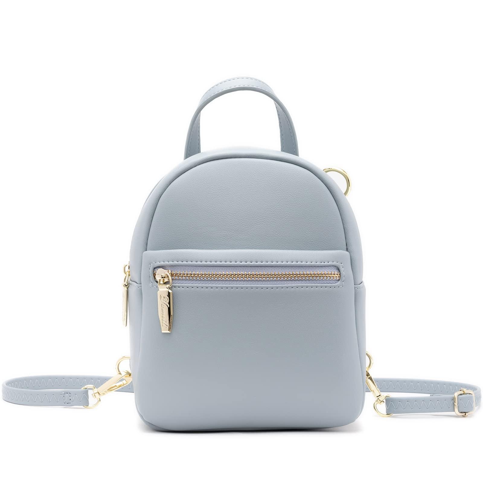 Stylish PU Leather Backpack Purse for Women - Small Travel Handbag, Blue Cute Designer Backpacks Leather Cool Girl Backpacks Fashion  main image 3