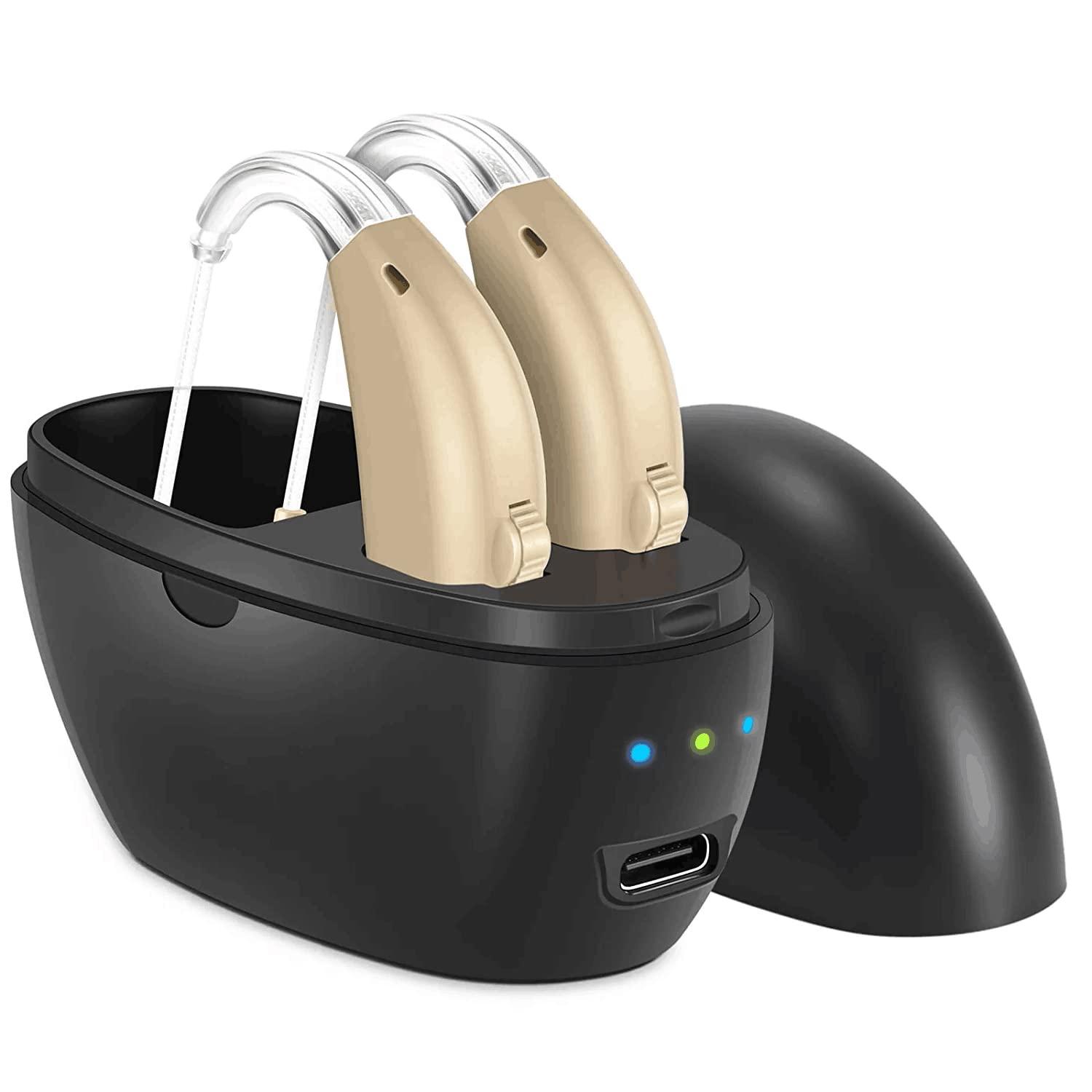 Senior Rechargeable Hearing Aids with Noise Cancelling