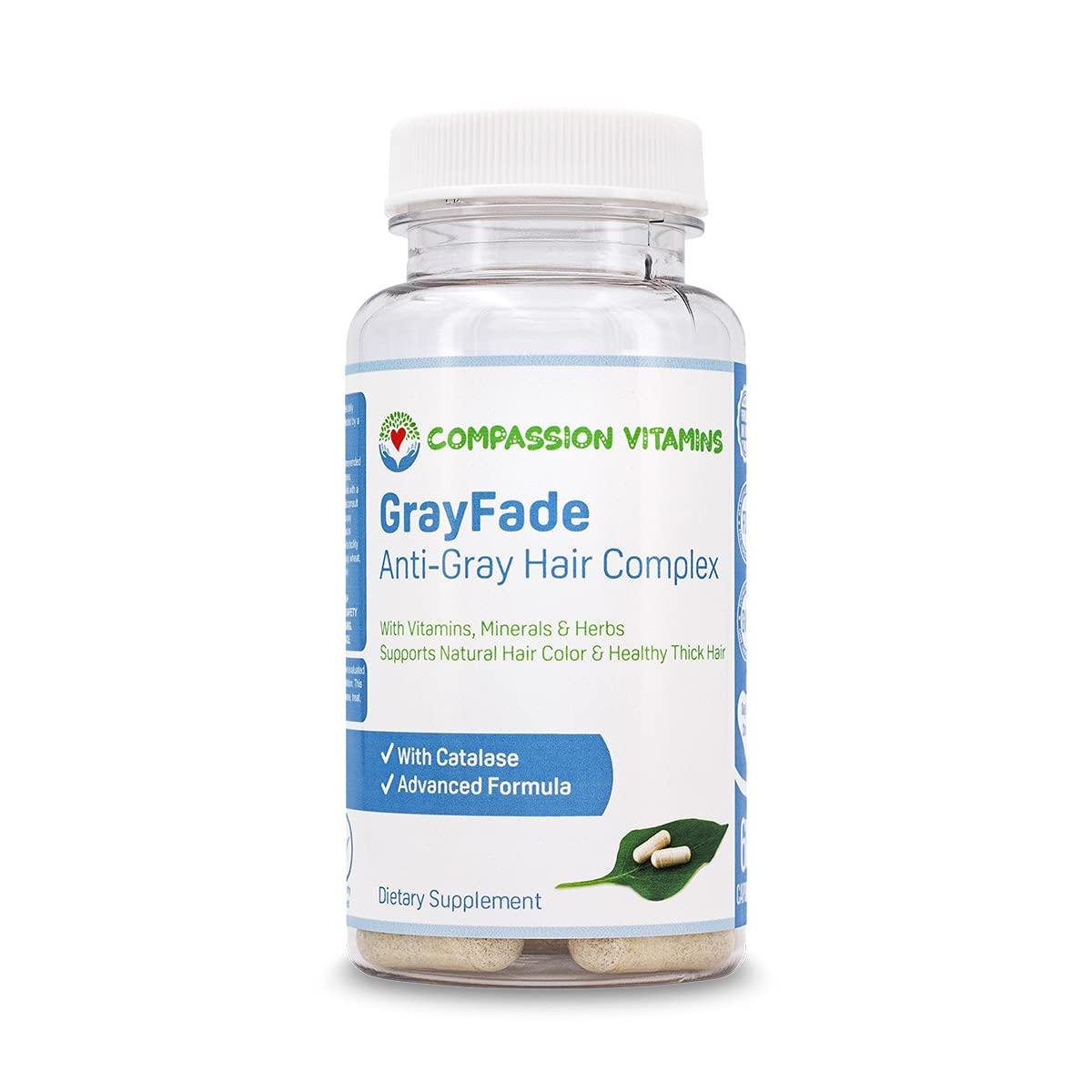 GrayFade Anti-Gray Hair Supplement - Restore Natural Hair Color for Men &  Women | 60 Caps | Buy Now with Express International Delivery