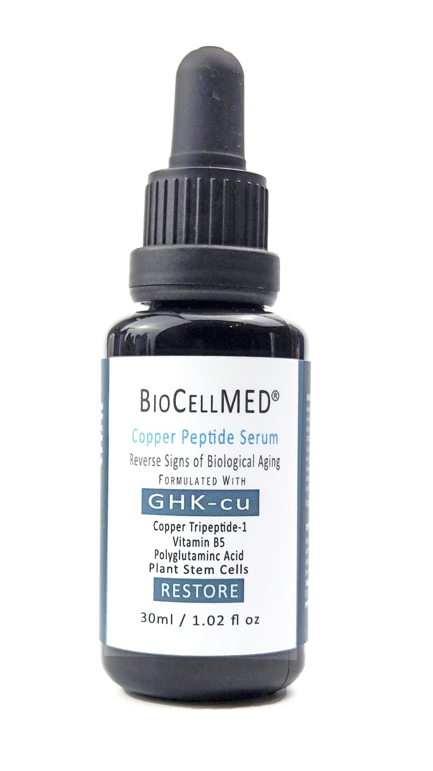 GHK-Cu Copper Peptide Serum for Face - Anti-Aging Stem Cell Serum (1.0oz /  30ml) - International Shipping Available | Buy Now with Express  International Delivery | GoSupps.com