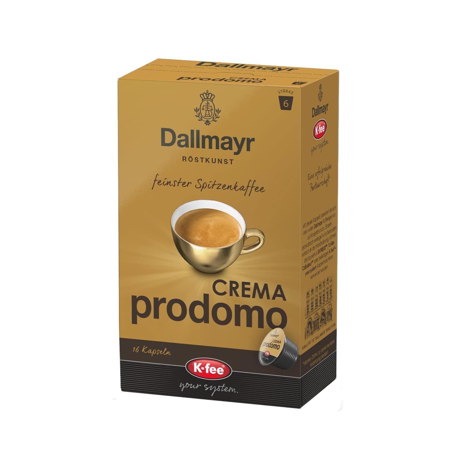 Dallmayr CREMA Prodomo Coffee Capsules - Compatible with Tchibo