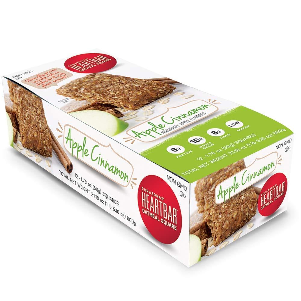 Corazonas Heartbar Oatmeal Square - Apple Cinnamon (Pack of 12) | 1.76 ...