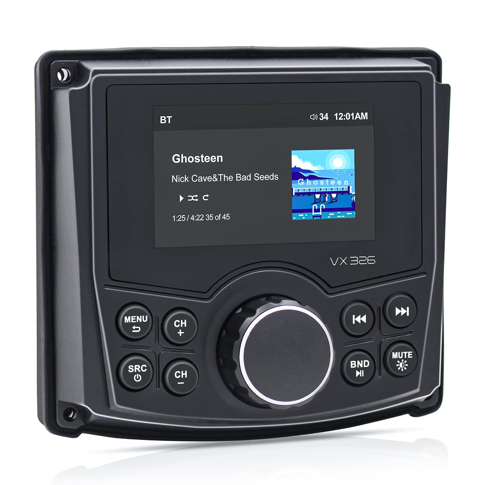 Geloo Bootstereo – MP3-speler Met AM/FM-radio, Bluetooth 5.0, Waterdicht – 12V – Voor Boten, Caravans, Vrachtwagens En Bouwvoertuigen
