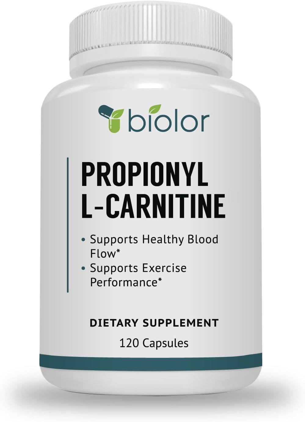 Biovy High Absorption Propionyl-L-Carnitine (PLCAR) - 120 Capsules -  Support Blood Circulation - No Fillers