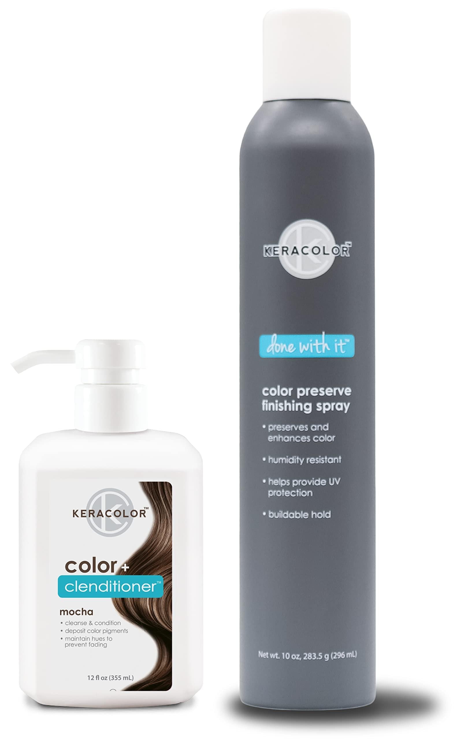 KERACOLOR Kit of 3-in-1 (Cleanse + Conditioner + Color) Mocha Semi