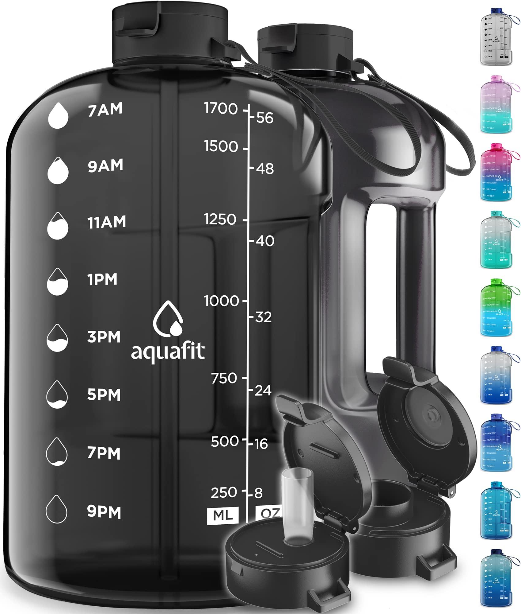 AQUAFIT Water Bottle 64oz Gray | GoSupps.com