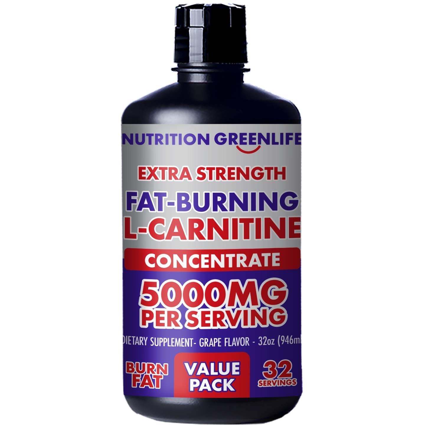 L Carnitine Liquid Extra Strength 5000mg | 32 fl oz (32 Servings) with  Garcinia Cambogia and Artichoke Grape Flavor | Nutrition Greenlife | Buy  Now with Express International Delivery