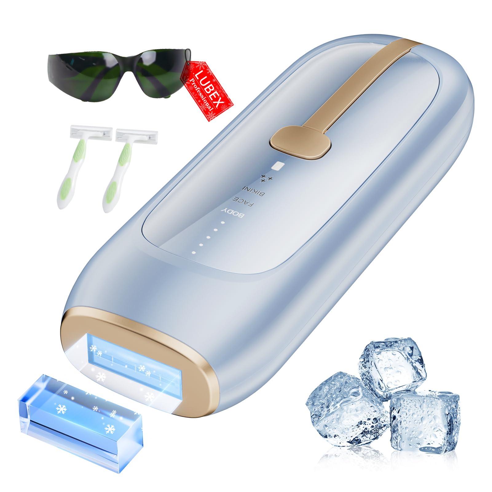LUBEX IPL Laser Hair Removal Device with Sapphire Ice-Cooling