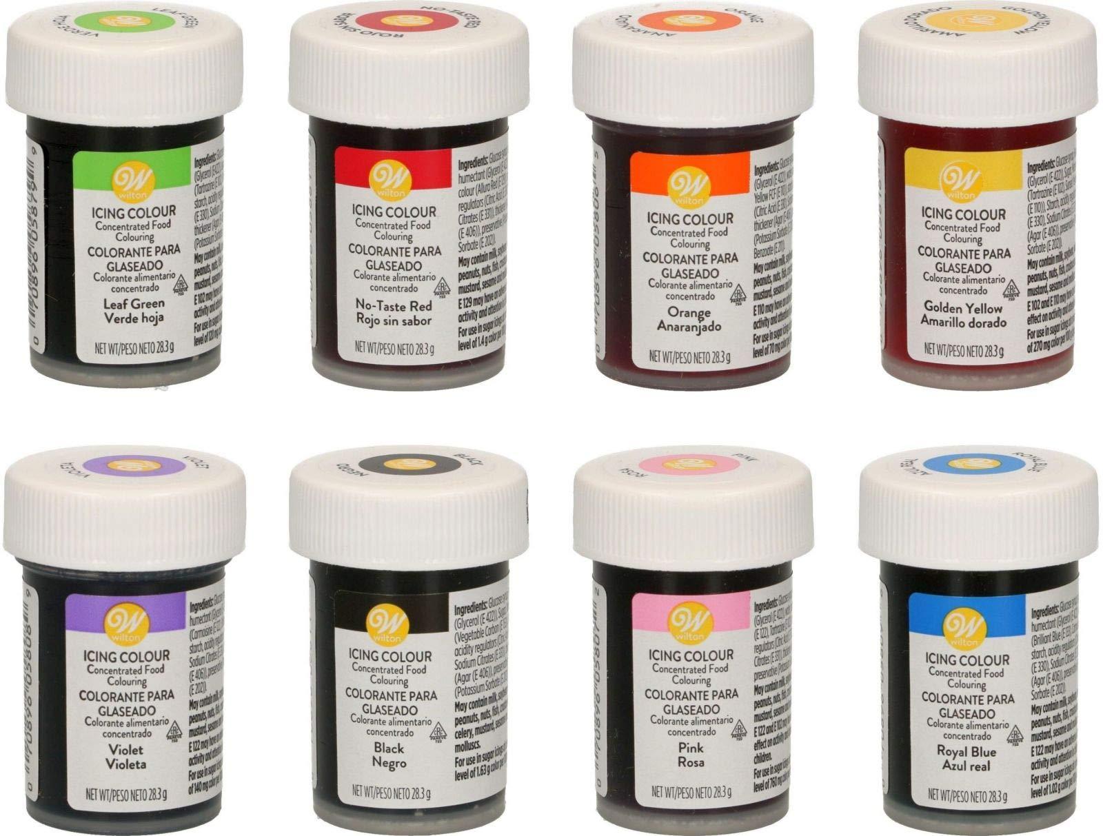 Bakeryteam Wilton Food Coloring Set - 8 x 28g | Premium Baking Colors ...