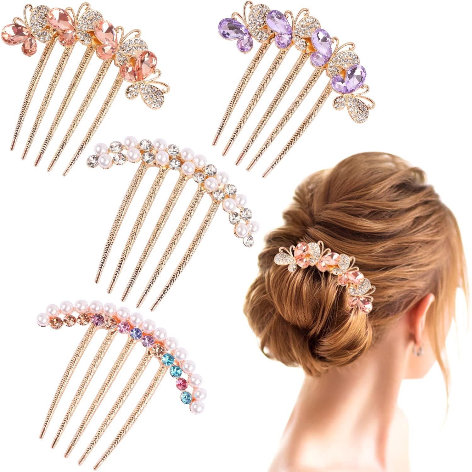 Elegant Pearl Hair Comb: Dreamy Crystal Hair Fork (brand new) Rapture Small Crystal Wedding Hair Comb main image 4