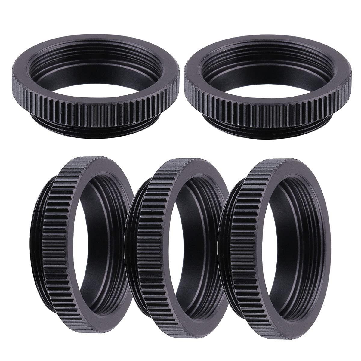 Caralin 5mm C-Mount To CS-Mount Lens Adapter Ring - Aluminum, For CCTV Security Cameras